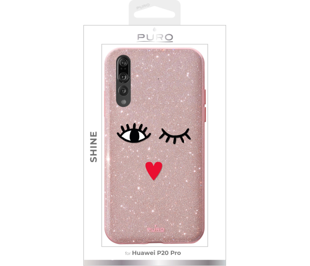 Etui Glitter EYES Shine Cover do Huawei P 20 różowe złoto - 1383984 - zdjęcie 3